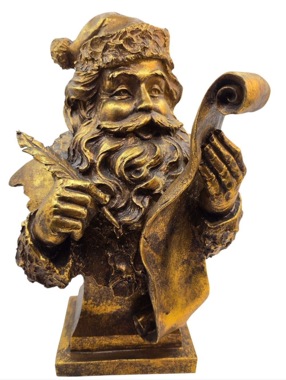 Robert Stanley Gold Leaf Santa Bust Statue 2007